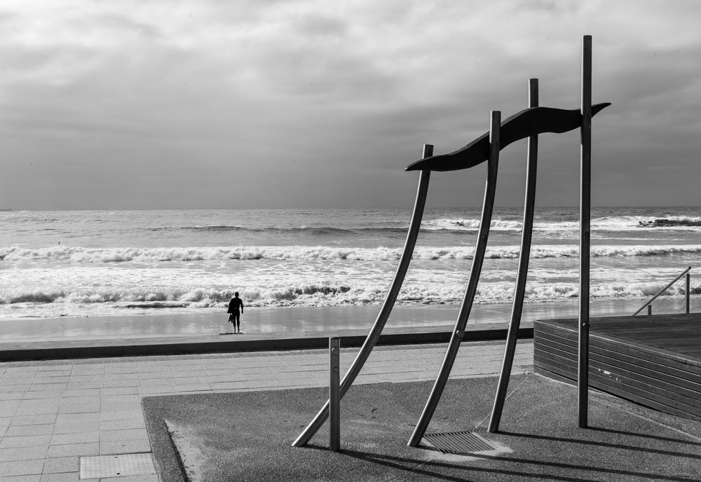 Man in the beach - A W Hanson IMAGES